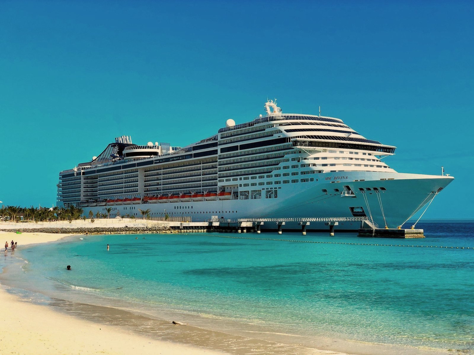 Cruise ship berthed at the terminal — fixed-price chauffeur transfers to every UK cruise port
